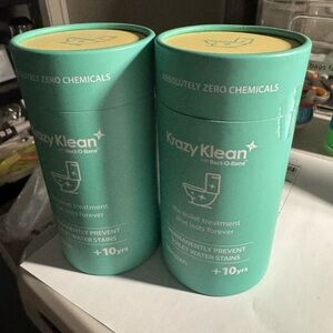 Krazy Klean Toilet Treatment - Teal Cylindrical Canisters (Pair) new pack of 2
